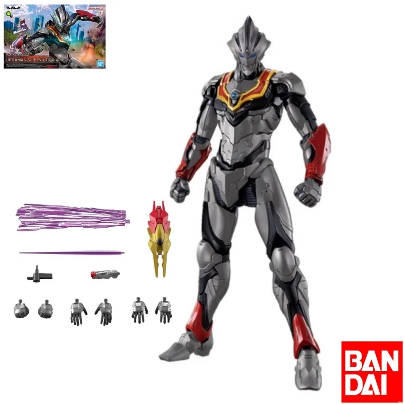 

Bandai Original Figure rise FRS ULTRAMAN SUIT EVIL TIGA-ACTION Joints Movable Anime Action Figure Toys Gifts For Children