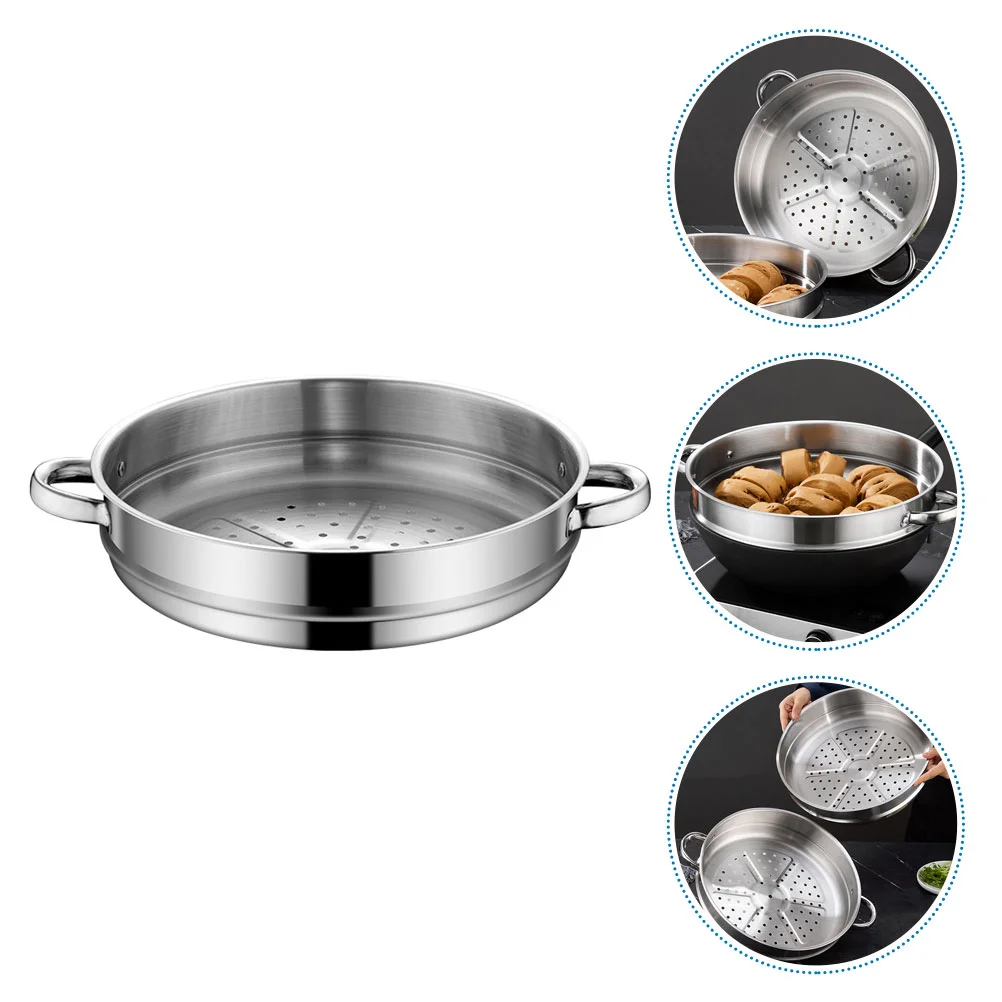 Wok and Steaming Grid (32cm Round Bottom (with Ears)) Stainless Steel Steamer Basket Pot for Vegetables Rack
Wok and Steaming Grid (32cm Round Bottom (with Ears)) Stainless Steel Steamer Basket Pot for Vegetables Rack