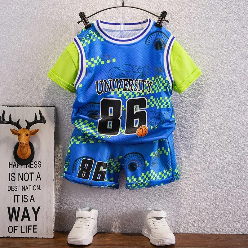 Children Tracksuit Summer Baby Kids Short Sleeve T-Shirt + Shorts 2pcs Boys Sport Sets for Boys Costumes Cotton 2-9Years Old
Children Tracksuit Summer Baby Kids Short Sleeve T-Shirt + Shorts 2pcs Boys Sport Sets for Boys Costumes Cotton 2-9Years Old