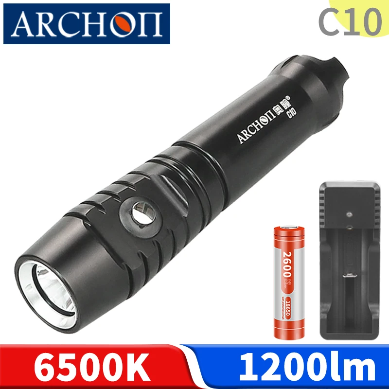 C10 6500K diving flashlight 1200lm diving lighting lamp 18650 battery dive torch Underwater 100m diving photography fill lights
C10 6500K diving flashlight 1200lm diving lighting lamp 18650 battery dive torch Underwater 100m diving photography fill lights