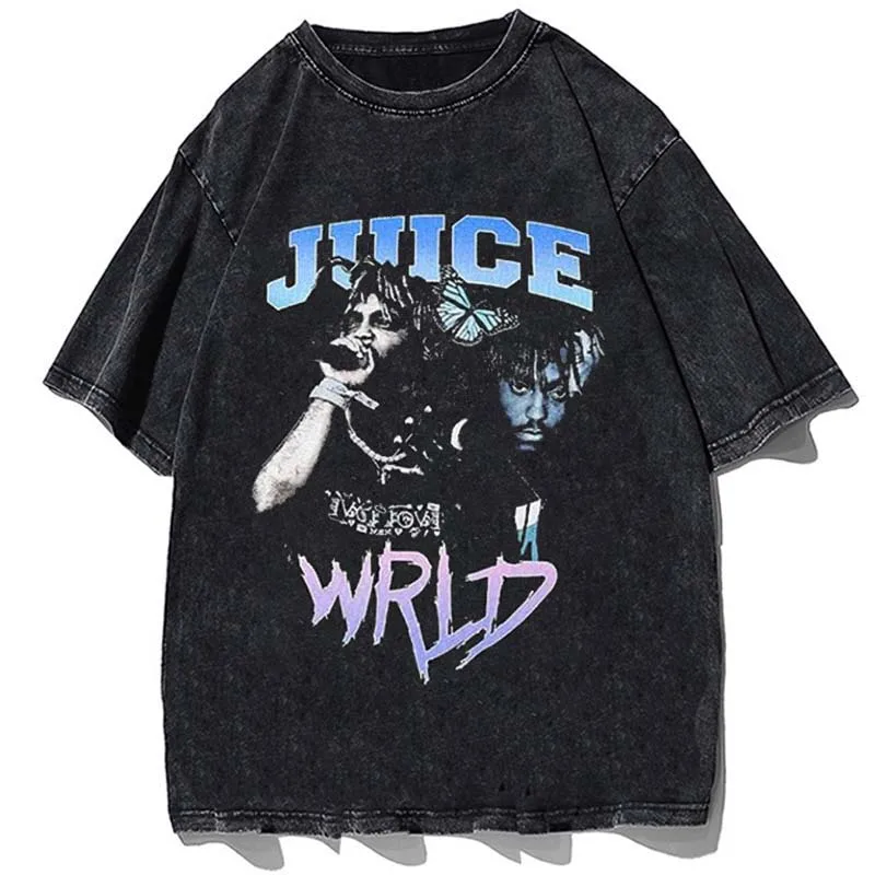 Rapper Juice WRLD T Shirt Summer Oversized Washed T-Shirt 100% Cotton Vintage Hip Hop Streetwear Unisex Black Tees Top
Rapper Juice WRLD T Shirt Summer Oversized Washed T-Shirt 100% Cotton Vintage Hip Hop Streetwear Unisex Black Tees Top