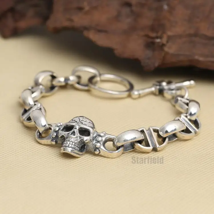 Оптовая продажа, Индивидуальные ювелирные изделия NEC2525 из стерлингового серебра, мужской браслет из тайского серебра ретро с супербольшим черепом
Оптовая продажа, Индивидуальные ювелирные изделия NEC2525 из стерлингового серебра, мужской браслет из тайского серебра ретро с супербольшим черепом