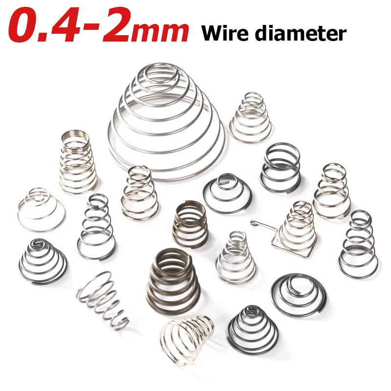 1-5pcs Tower Spring 304 Stainless Steel Taper Wire Compression Spring Conical Diameter 3-39mm Wire Diameter 0.4-2mm Hight 7-76mm
1-5pcs Tower Spring 304 Stainless Steel Taper Wire Compression Spring Conical Diameter 3-39mm Wire Diameter 0.4-2mm Hight 7-76mm