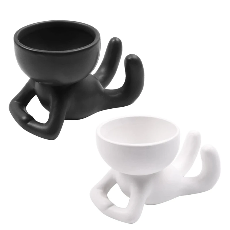 HOT-2 Pack Ceramic Succulent Plant Pot Human Shaped Small Flower Pots Mini Plant Planters For Desktop Usage Home Decorations 4.3
HOT-2 Pack Ceramic Succulent Plant Pot Human Shaped Small Flower Pots Mini Plant Planters For Desktop Usage Home Decorations 4.3