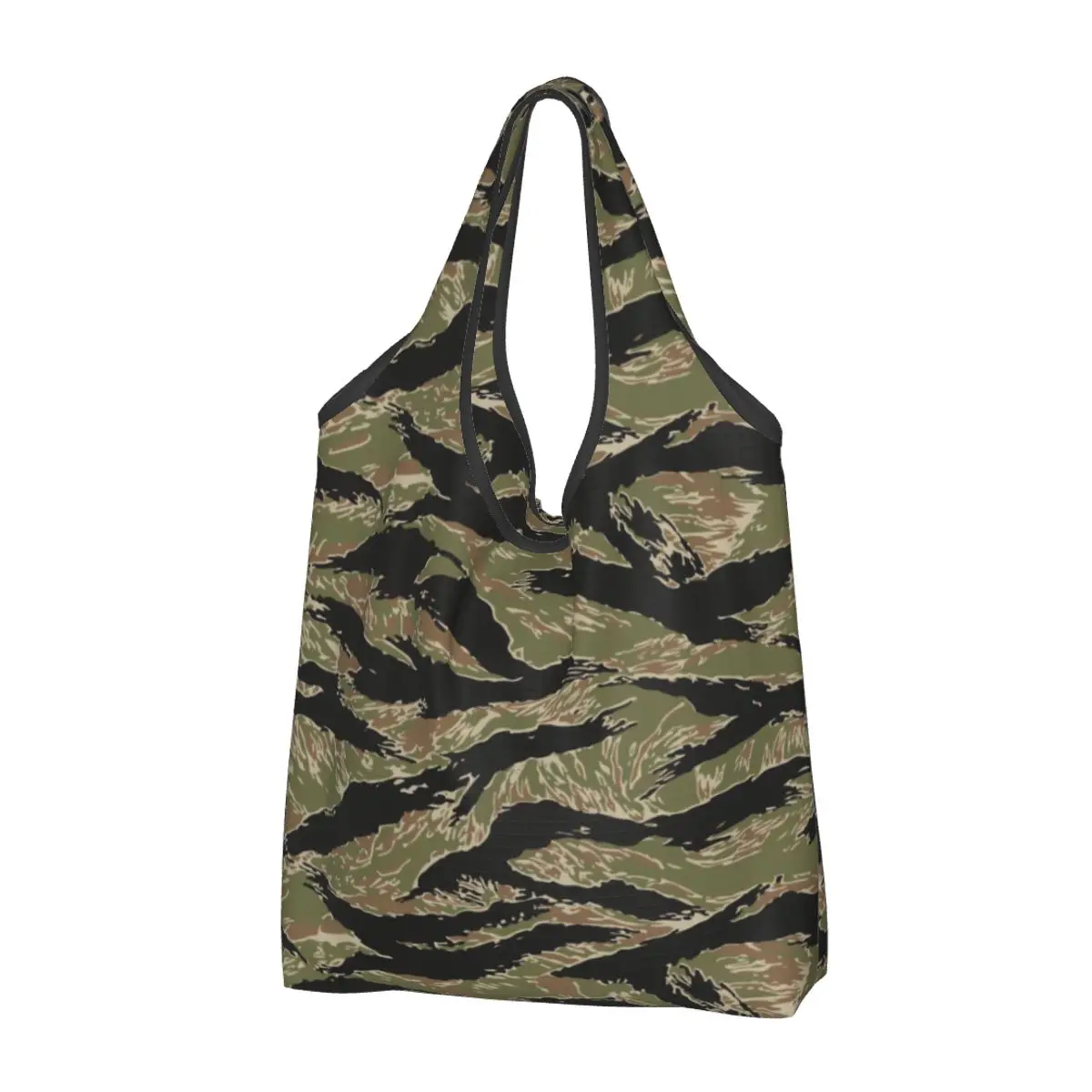 Tiger Stripe Camo Grocery Shopping Tote Bags Women Military Tactical Camouflage Shoulder Shopper Bags Large Capacity Handbag
Tiger Stripe Camo Grocery Shopping Tote Bags Women Military Tactical Camouflage Shoulder Shopper Bags Large Capacity Handbag