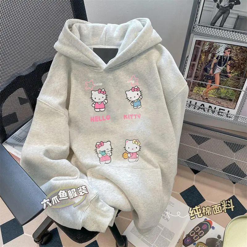 Мультяшный свитер с капюшоном Hello Kitty, Мужской Женский кавайный Sanrio, Осень-зима, модный уличный стиль, Женское пальто, подарок
Мультяшный свитер с капюшоном Hello Kitty, Мужской Женский кавайный Sanrio, Осень-зима, модный уличный стиль, Женское пальто, подарок