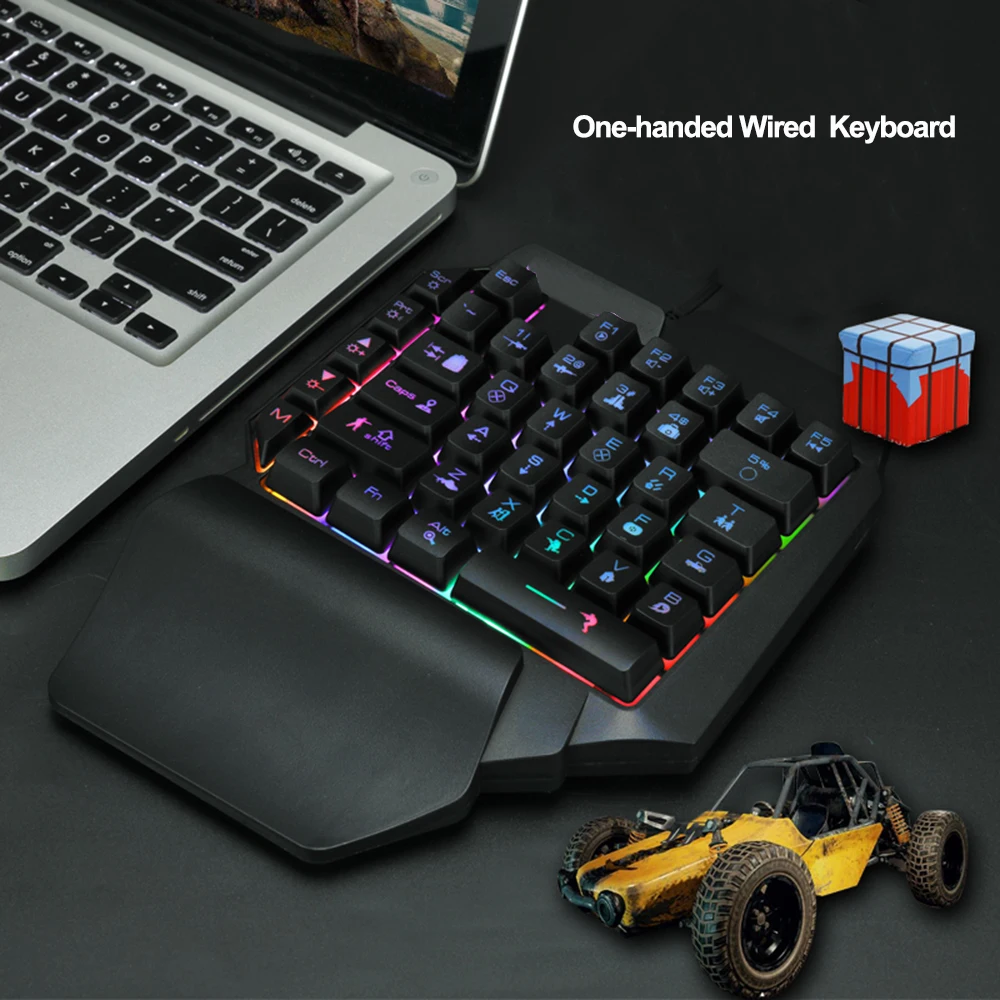 Gaming Keyboard F6 Single Hand USB Keyboard Wired 39 Keys Luminous one hand RGB Backlit Keypad For PC Laptop Mobile Phone Gamer
Gaming Keyboard F6 Single Hand USB Keyboard Wired 39 Keys Luminous one hand RGB Backlit Keypad For PC Laptop Mobile Phone Gamer