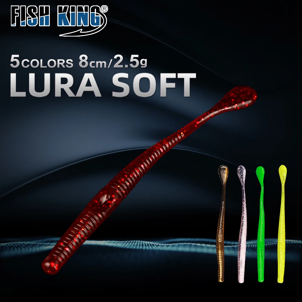 FISH KING 30Pcs Fishing Lure Freshwater Saltwate 2.5g8cm High Elastic Super Stretch Artificial Bait for Carp Fishing Accessories
FISH KING 30Pcs Fishing Lure Freshwater Saltwate 2.5g8cm High Elastic Super Stretch Artificial Bait for Carp Fishing Accessories