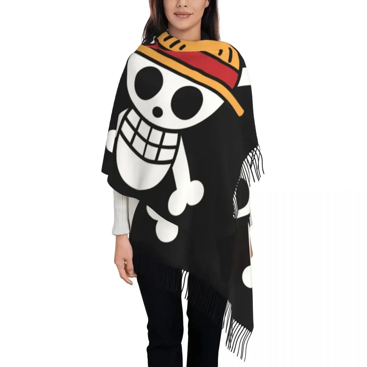 One Pieces Skull Flag Scarf Wrap for Women Long Winter Fall Warm Tassel Shawl Unisex Anime Manga Straw Hat Pirates Scarves
One Pieces Skull Flag Scarf Wrap for Women Long Winter Fall Warm Tassel Shawl Unisex Anime Manga Straw Hat Pirates Scarves