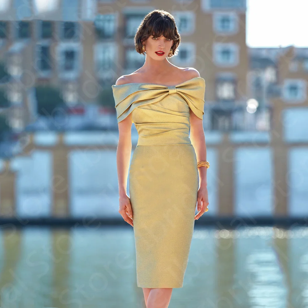 Latest On Sale Short Mother Dresses Off Shoulder Sleeves of the Bride Gowns Tea Length Wedding Guest Dress Back Out
Latest On Sale Short Mother Dresses Off Shoulder Sleeves of the Bride Gowns Tea Length Wedding Guest Dress Back Out