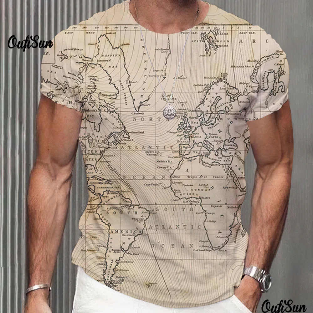 Summer Men's T-Shirt 3d Map Print Short Sleeve Casual O-Neck Pullover Fashion Tee Shirt Shirt For Men Oversized Clothes New Tops
Summer Men's T-Shirt 3d Map Print Short Sleeve Casual O-Neck Pullover Fashion Tee Shirt Shirt For Men Oversized Clothes New Tops