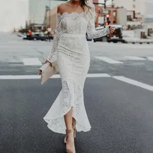 Simple Lace Strapless Prom Dresses For Women Elegant Whit Applique Evening Gowns Ankle Length Pleated Mermaid Party Dress Ladies
Simple Lace Strapless Prom Dresses For Women Elegant Whit Applique Evening Gowns Ankle Length Pleated Mermaid Party Dress Ladies