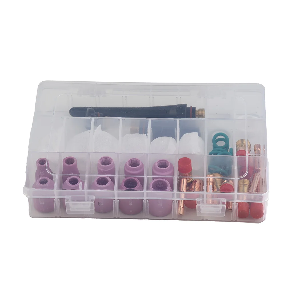 49pcs TIG Welding Torch Gas Lens #10 Heat Glass Cup Supplies Nozzle Bits For WP-17/18/26 Set Tools Parts Milling Practical
49pcs TIG Welding Torch Gas Lens #10 Heat Glass Cup Supplies Nozzle Bits For WP-17/18/26 Set Tools Parts Milling Practical