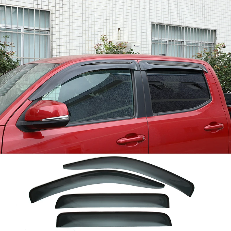 

Автомобильный козырек для двери и боковых окон для Toyota TACOMA 2016-22, дефлектор для защиты от солнца и дождя, защитный чехол для поездок, экстерьерные аксессуары из АБС-пластика