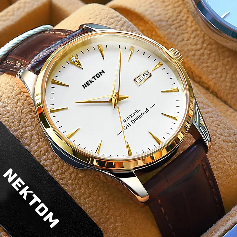 Automatic Mechanical Watch Simple Casual Business Wristwatch Waterproof Luminous Week Display Calendar Auto Date Gold Diamond
Automatic Mechanical Watch Simple Casual Business Wristwatch Waterproof Luminous Week Display Calendar Auto Date Gold Diamond