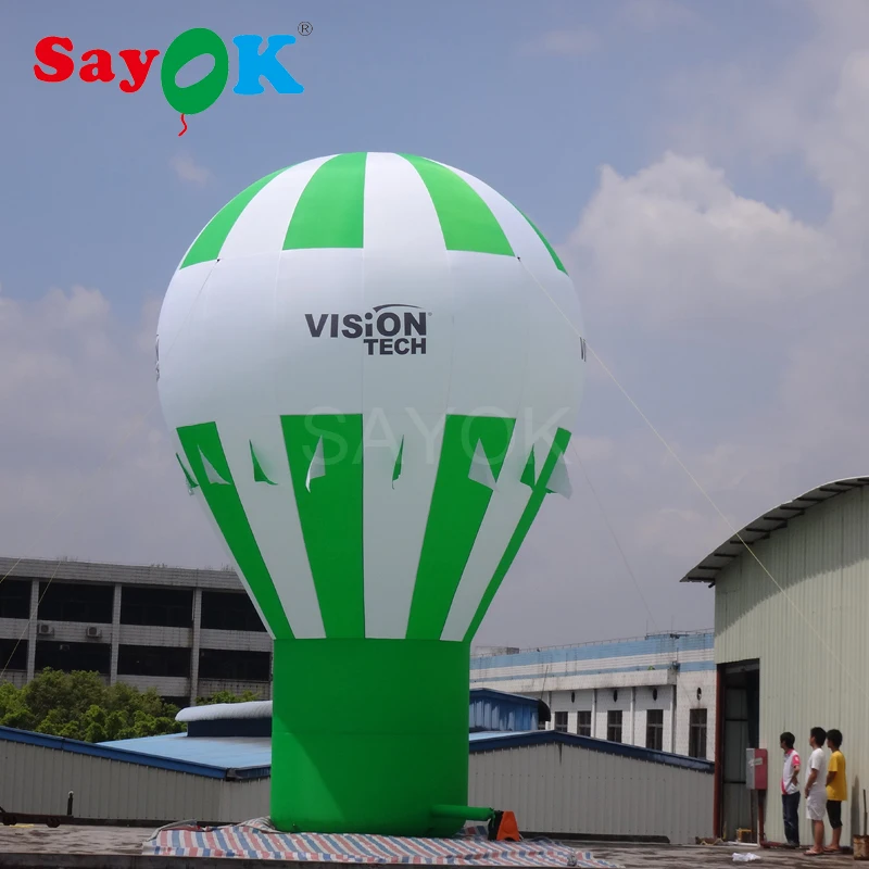 

Sayok 3/4/5mH Inflatable Standing Hot Air Balloon Advertising Rooftop Hot Air Balloon with Logo Print for Event Promotion Decor