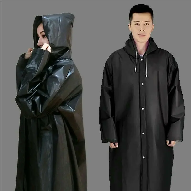 Women Men Waterproof Jacket Thick PVC Raincoat Rain Coat Hooded Poncho Rainwear Men Black Rain Clothes Cover Impermeable Outdoor
Women Men Waterproof Jacket Thick PVC Raincoat Rain Coat Hooded Poncho Rainwear Men Black Rain Clothes Cover Impermeable Outdoor