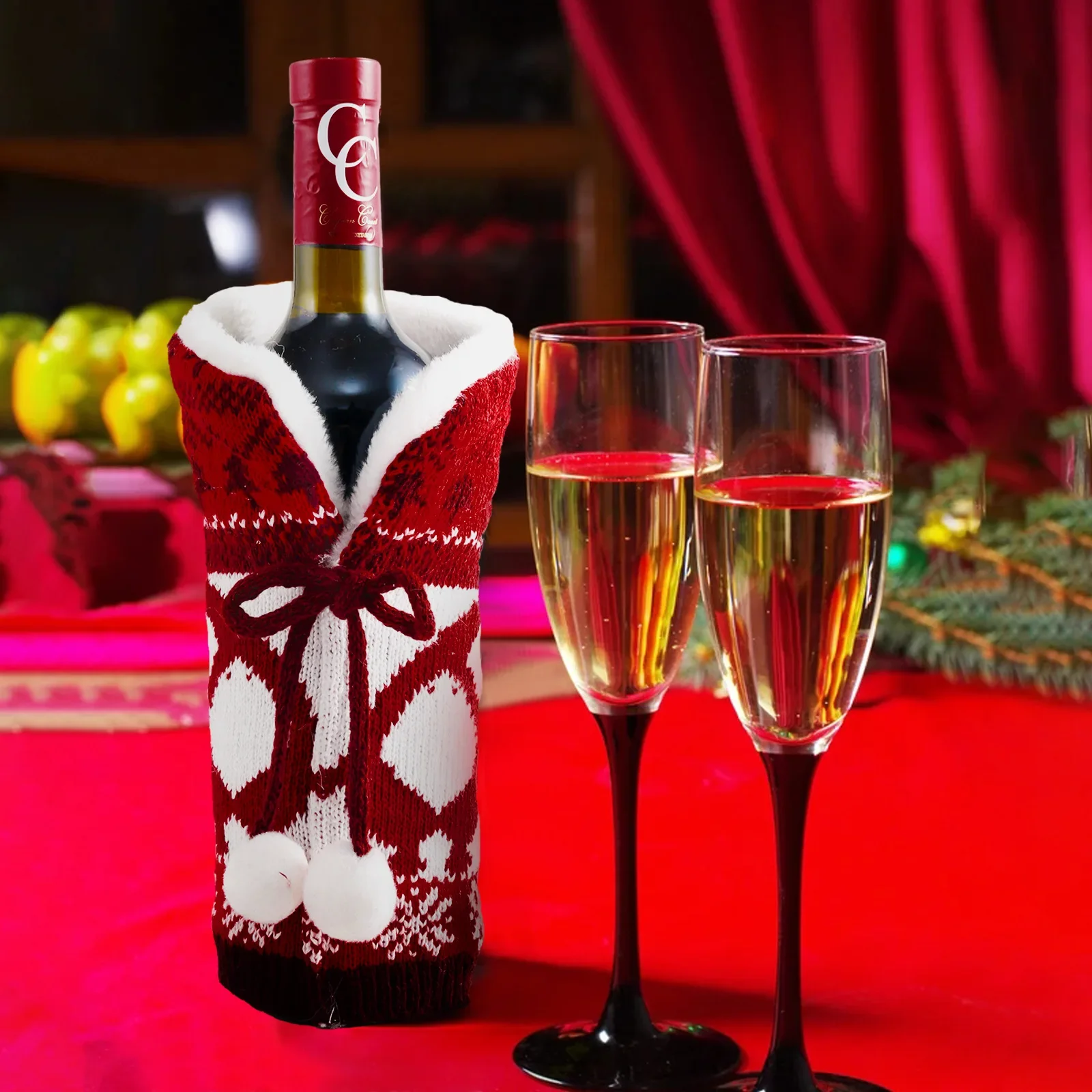Christmas New Wine Set Knitted Wine Set Hotel Restaurant Home Furnishing Decoration Wine Set Supplies
Christmas New Wine Set Knitted Wine Set Hotel Restaurant Home Furnishing Decoration Wine Set Supplies