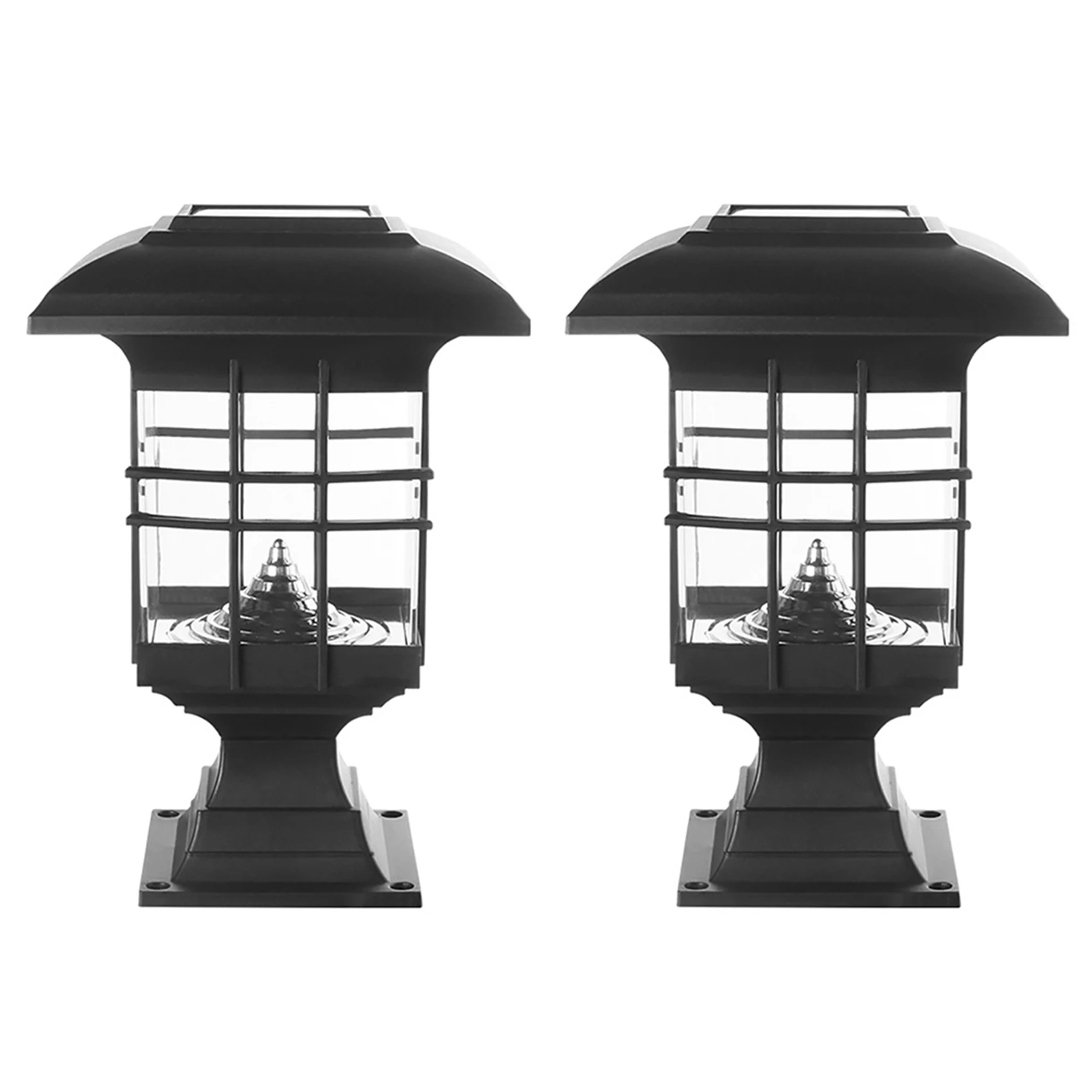 

2X Solar Post Column Lamp Waterproof Landscape Garden Solar Light LED Outdoor Post Deck Cap Column Fence Lamp