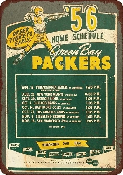 Retro tin paintings New Tin Sign Green Bay Paers Home Schedule Aluminum Metal Sign
Retro tin paintings New Tin Sign Green Bay Paers Home Schedule Aluminum Metal Sign