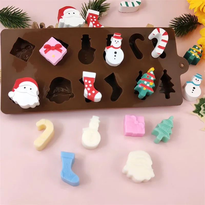 Christmas Snowman Silicone Molds 12 holes Chocolate Candy Cake Mold Holiday Decoration Kitchen Baking Tools Manual Soap Molds
Christmas Snowman Silicone Molds 12 holes Chocolate Candy Cake Mold Holiday Decoration Kitchen Baking Tools Manual Soap Molds