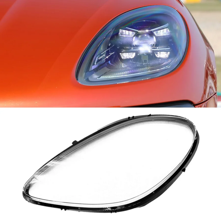 

Wooeight 1Pc Car Shell Cover Clear Shade Caps Front Transparent Headlamp Lens For Porsche Macan 2018-2020 2021 2022 Lampshade