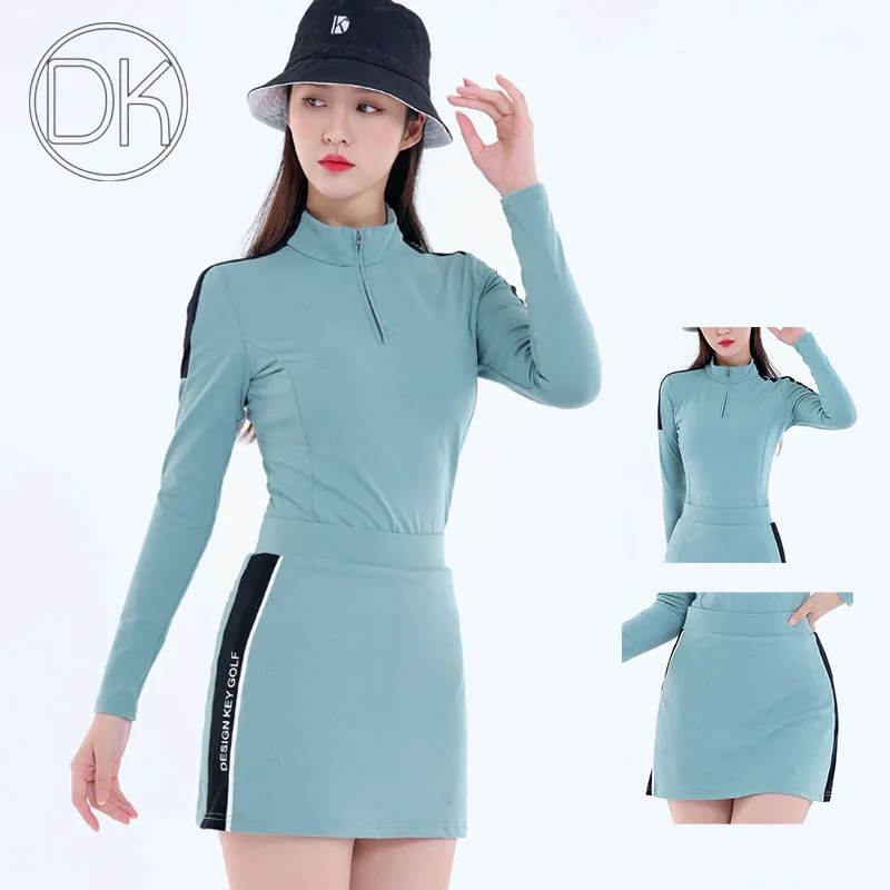 DK Ladies Elegant Golf Apparel Slim Long-sleeve Shirts Zip Collar Tops Women A-line Golf Skirt Girls High Waist Skort Sets
DK Ladies Elegant Golf Apparel Slim Long-sleeve Shirts Zip Collar Tops Women A-line Golf Skirt Girls High Waist Skort Sets