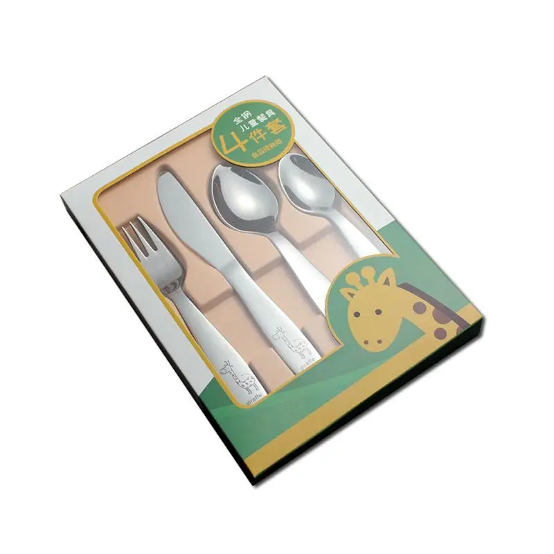 4pcs Portable Cutlery Cartoon Style Healthy Eco-friendly Stainless Steel Spoon Fork Tableware Set for Children Travel
4pcs Portable Cutlery Cartoon Style Healthy Eco-friendly Stainless Steel Spoon Fork Tableware Set for Children Travel