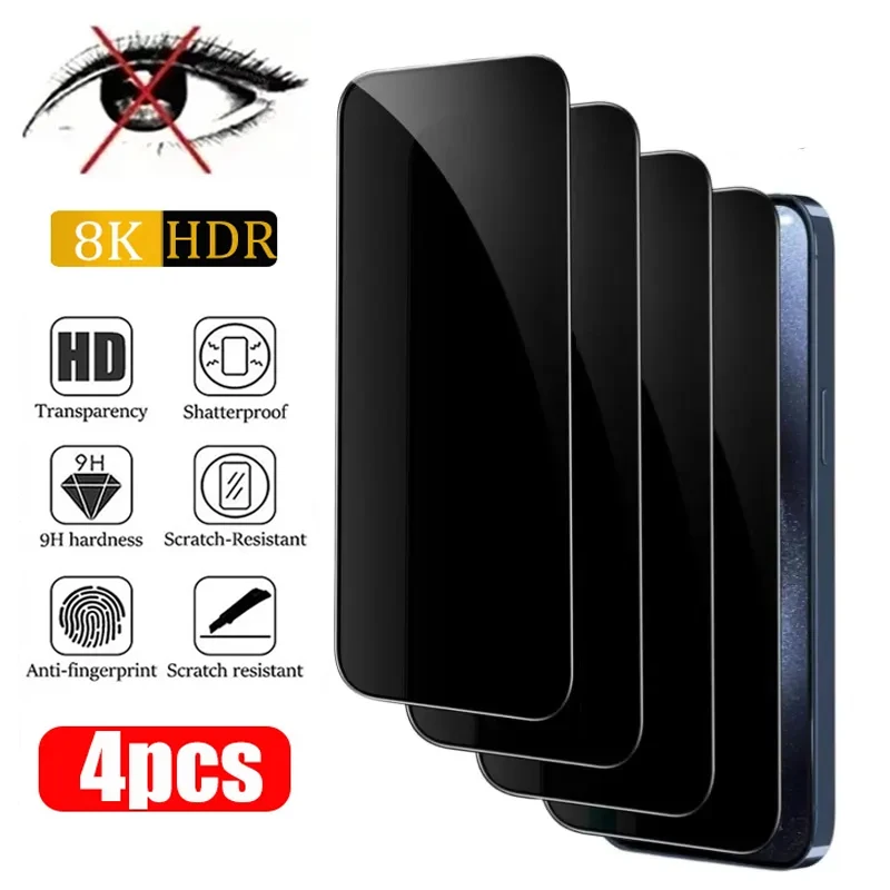 

5PCS Anti-Spy Screen Protectors For iPhone 15 14 13 12 11 Pro Max 13 Mini 7 8 6s 6 Plus X XS XR SE 2020 2022 Privacy Glass Film