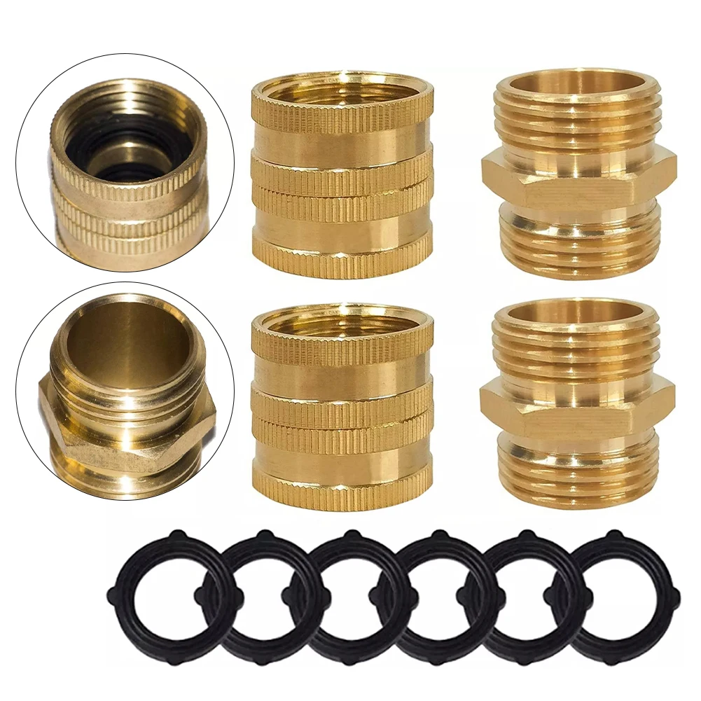 10pcs/set US Garden Hose Adapter Male To Male Female To Female 3/4 Male Thread Inch Brass Connector With Rubber Washers
10pcs/set US Garden Hose Adapter Male To Male Female To Female 3/4 Male Thread Inch Brass Connector With Rubber Washers