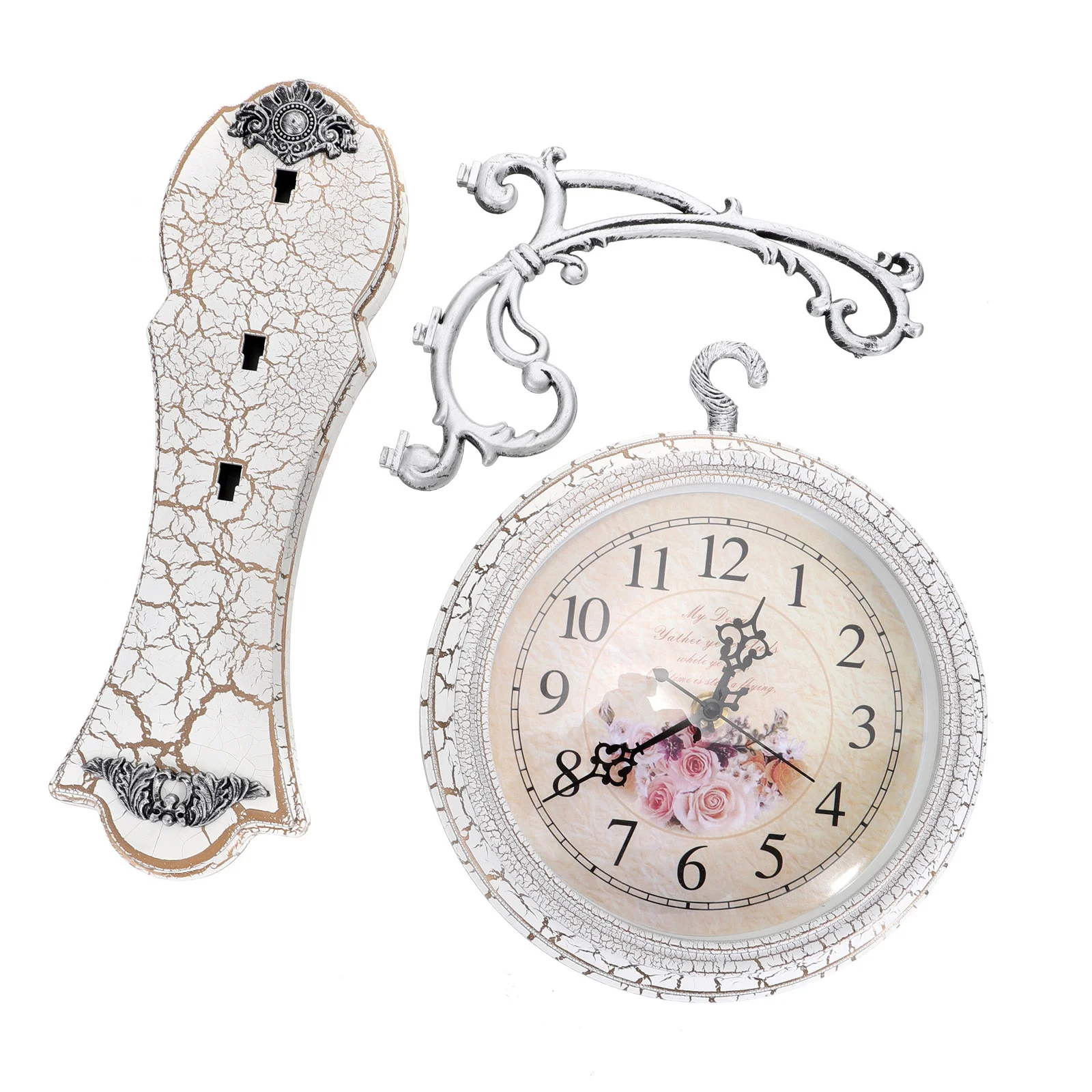 Doitool Home Decor Wrought Iron Antique Round Wall Hanging Double Sided Two Faces Retro Station Clock
Doitool Home Decor Wrought Iron Antique Round Wall Hanging Double Sided Two Faces Retro Station Clock