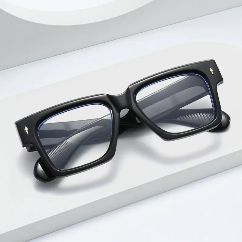 

Большие квадратные плоские очки в европейском и американском стиле с защитой от синего излучения, модные трендовые очки