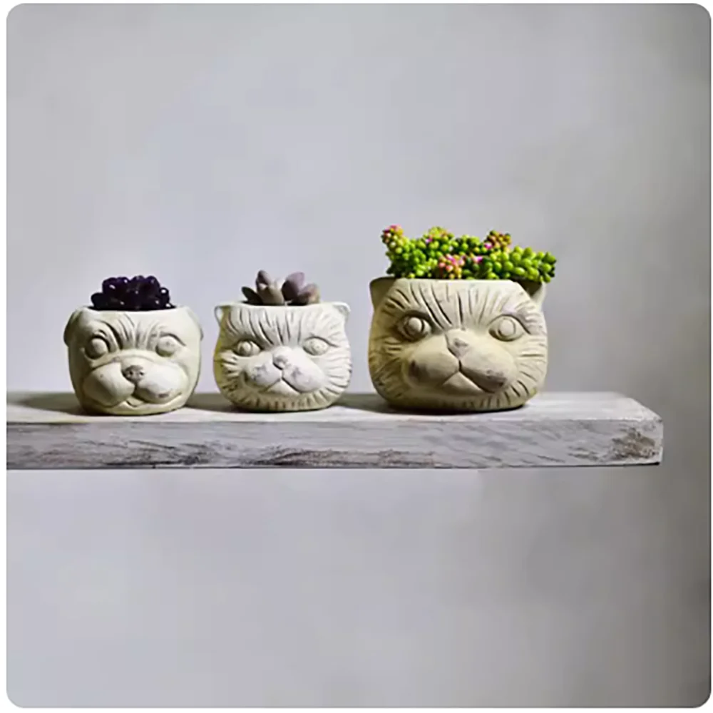 Succulent flower pot mold Healing animal cute mini pot Retro combination pot green plant home flower pot silicone mold
Succulent flower pot mold Healing animal cute mini pot Retro combination pot green plant home flower pot silicone mold