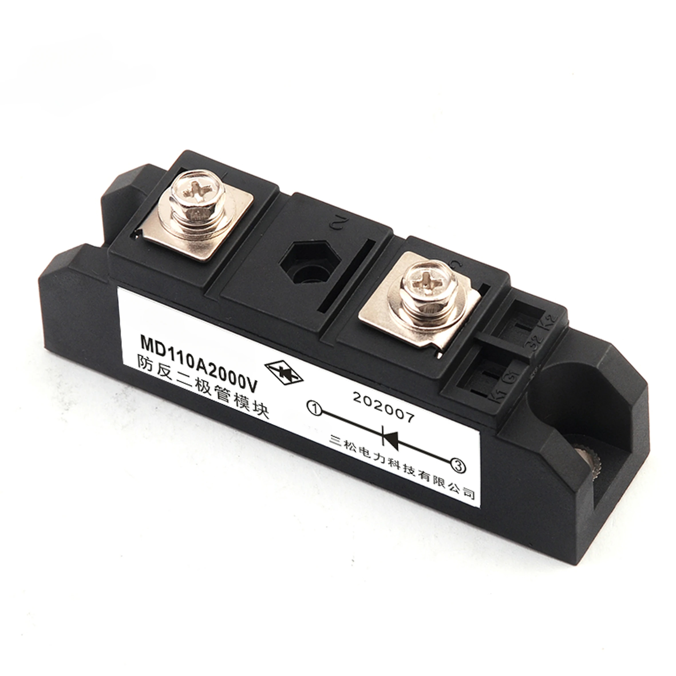 MD110A 160 200A 300A 400 1600V 2000V высокомощный диодный модуль непрерывного тока с защитой от обратного хода
MD110A 160 200A 300A 400 1600V 2000V высокомощный диодный модуль непрерывного тока с защитой от обратного хода