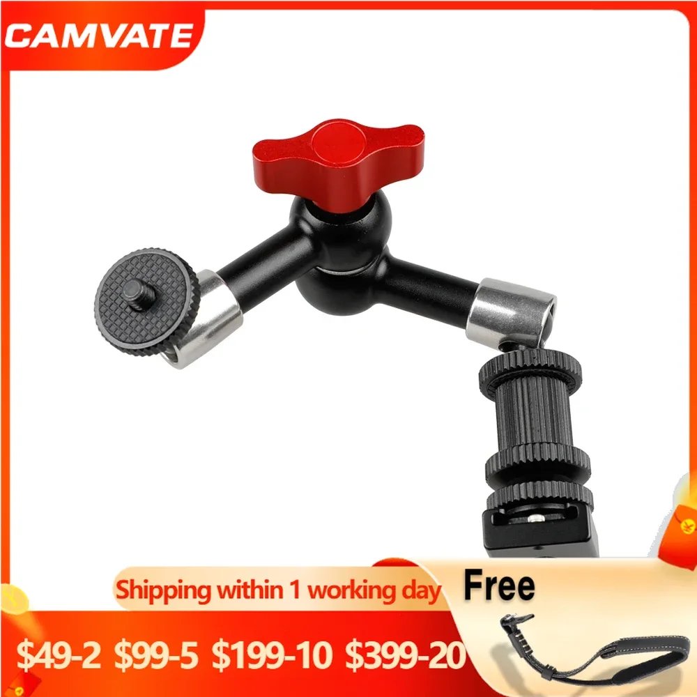 CAMVATE 6.9" Articulating Magic Arm With 1/4" Cold Hot Shot Mount For DSLR Camera Cage Rig /LCD Monitor/LED/Flash Light Mounting
CAMVATE 6.9" Articulating Magic Arm With 1/4" Cold Hot Shot Mount For DSLR Camera Cage Rig /LCD Monitor/LED/Flash Light Mounting