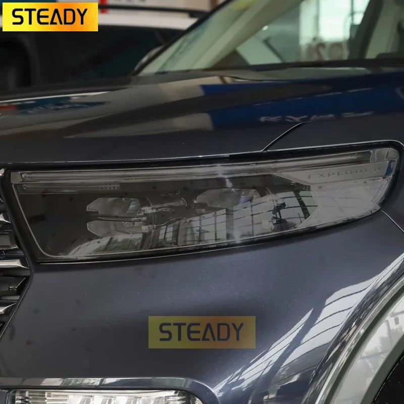 2 Pcs Car Headlight Protective Film Front Light Transparent Smoked Black TPU Sticker For Ford Explorer 2020-On U625 Accessories
2 Pcs Car Headlight Protective Film Front Light Transparent Smoked Black TPU Sticker For Ford Explorer 2020-On U625 Accessories