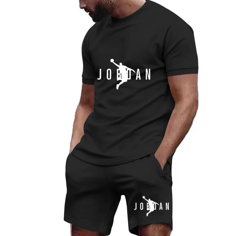 

T-shirt à manches courtes et objectifs pour hommes, ensemble sportif décontracté, séchage rapide, mode fitness, nouveau, 2024