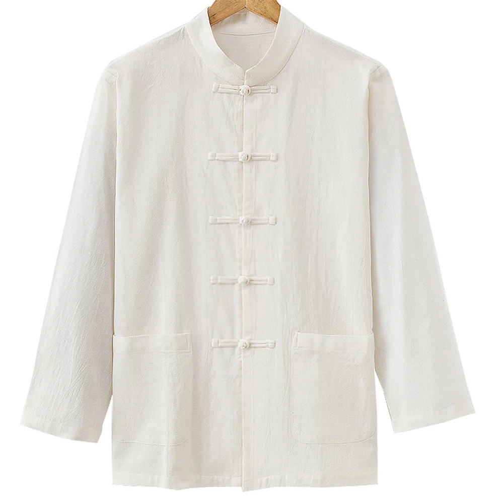 Men's Traditional Kung Fu Tai Chi Coat Tang Suit Uniform Jacket Solid Color Button Up Cardigan Long Sleeve Navy and White
Men's Traditional Kung Fu Tai Chi Coat Tang Suit Uniform Jacket Solid Color Button Up Cardigan Long Sleeve Navy and White