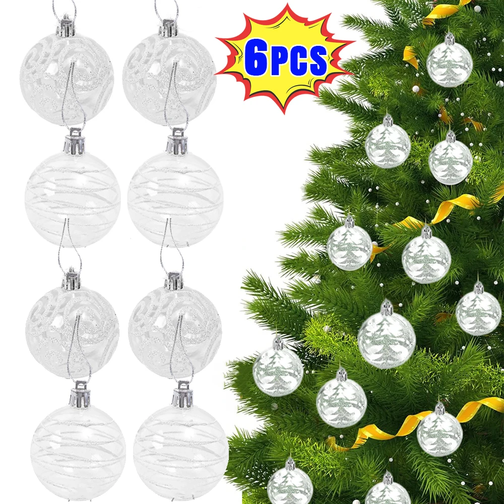 6PCS Transparent Christmas Ball Ornaments Xmas Tree Hanging Pendants Snowball 2024 Christmas Decorations For Home New Year Party
6PCS Transparent Christmas Ball Ornaments Xmas Tree Hanging Pendants Snowball 2024 Christmas Decorations For Home New Year Party