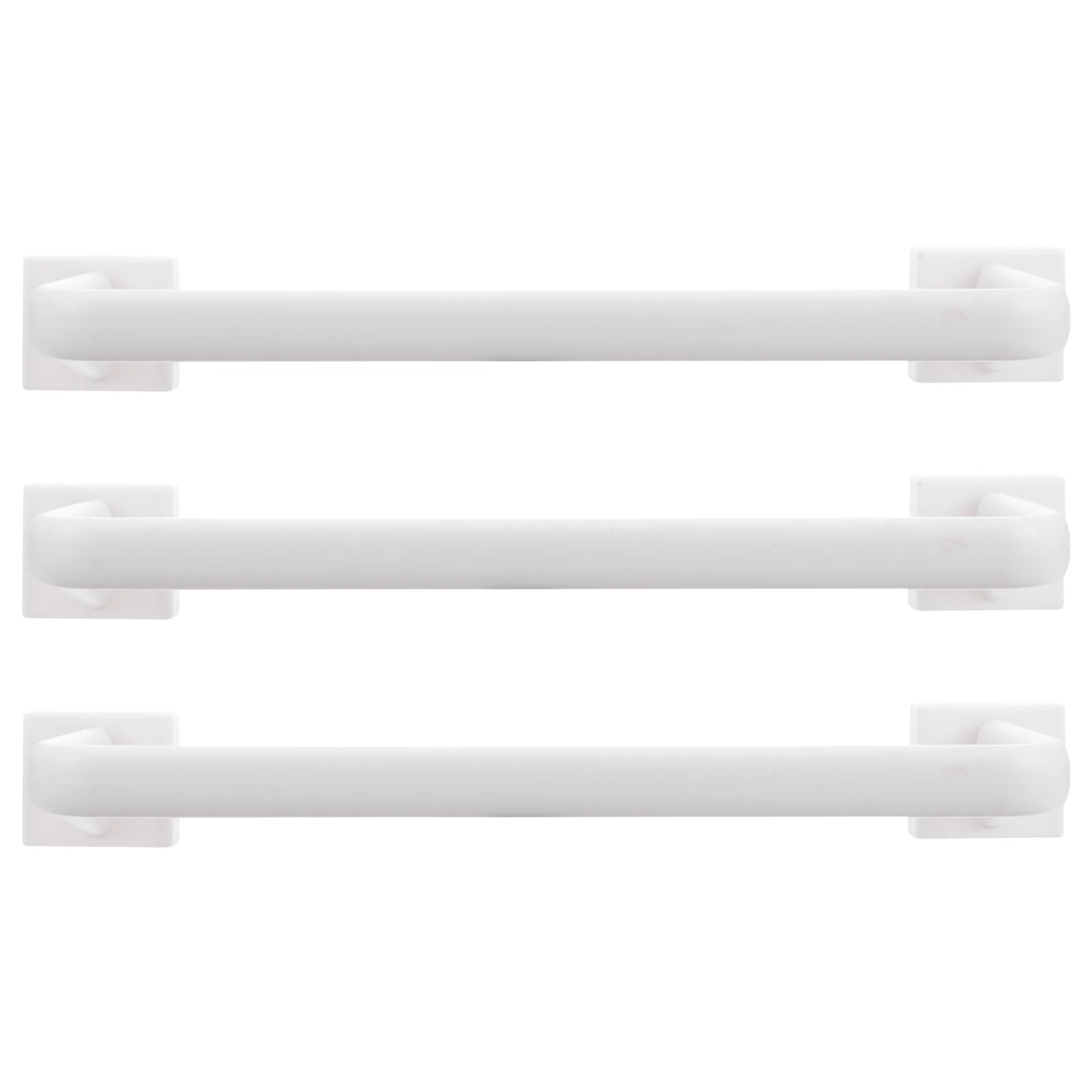 

3pcs Bathroom Towel Rack Plastic Single Towel Rack Paste No Punch Storage Rack Towel Hanger for Home Toilet (White)