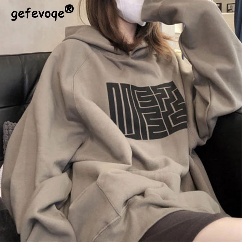 Women Trendy Geometric Print Oversized Streetwear Hooded Sweatshirts 2024 Winter Fleece Y2K Casual Long Sleeve Pullover Hoodies
Women Trendy Geometric Print Oversized Streetwear Hooded Sweatshirts 2024 Winter Fleece Y2K Casual Long Sleeve Pullover Hoodies