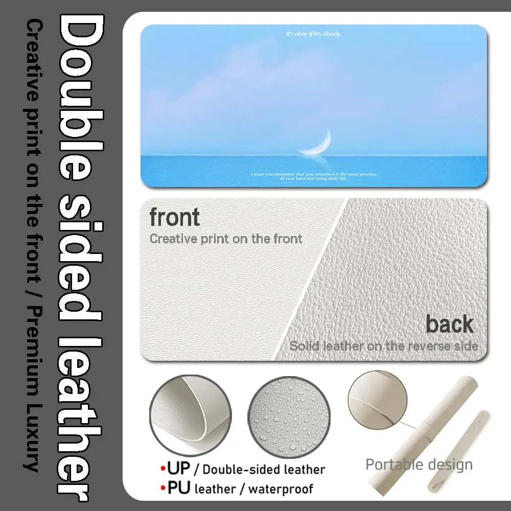 Moon stars Mouse Pad PU Large leather Computer accessories mouse pad light luxury anti slip and waterproof portable desk pad
Moon stars Mouse Pad PU Large leather Computer accessories mouse pad light luxury anti slip and waterproof portable desk pad