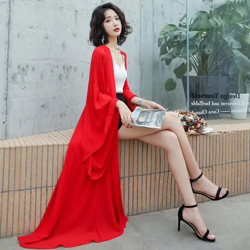 Sun Protection Shirt Long-Sleeved Summer Solid Chiffon Anti-UV Beach Holiday Thin Breathable Shawl Long Women Clothing J380
Sun Protection Shirt Long-Sleeved Summer Solid Chiffon Anti-UV Beach Holiday Thin Breathable Shawl Long Women Clothing J380