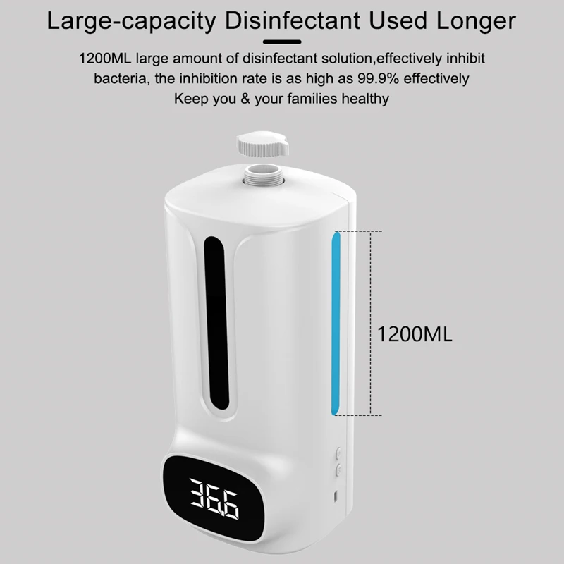 Wall-mounted Soap Dispenser Thermometer Alarm Induction Disinfection All-in- Machine Office, Kitchen, Bedroom 2021
Wall-mounted Soap Dispenser Thermometer Alarm Induction Disinfection All-in- Machine Office, Kitchen, Bedroom 2021