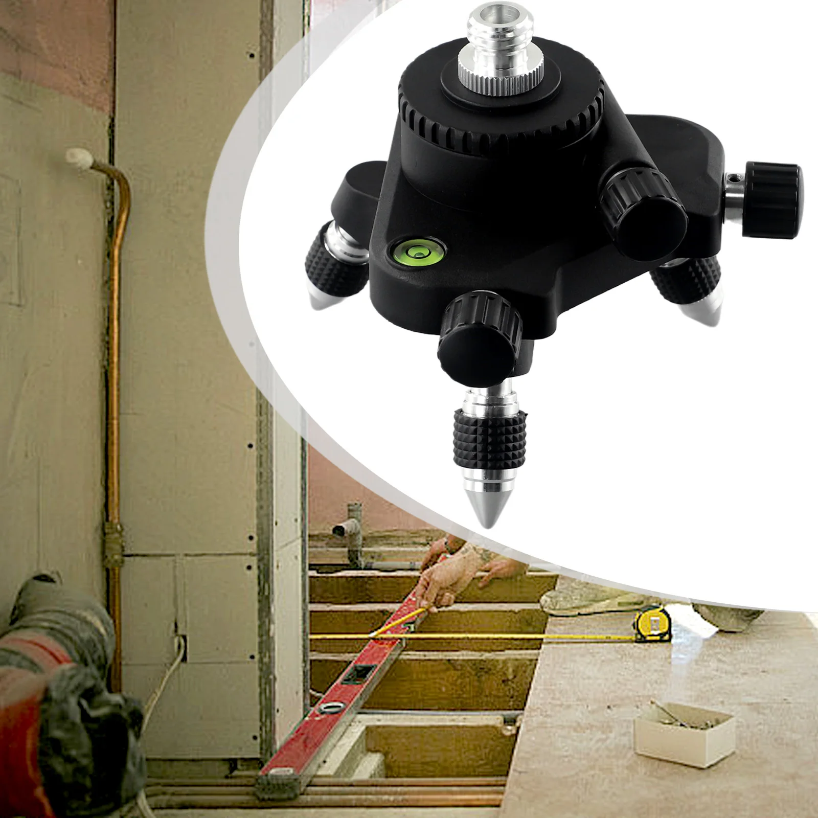 Level Meter Bracket Base Adjustable Rotation Meter Tripod Bracket 1/4" Interface With Adapter For Construction Laser Measuring
Level Meter Bracket Base Adjustable Rotation Meter Tripod Bracket 1/4" Interface With Adapter For Construction Laser Measuring