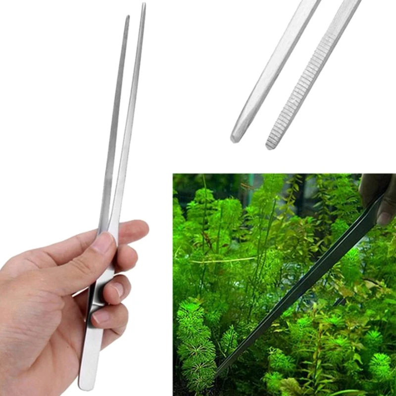Stainless Steel Aquarium Tweezers Pliers Fish Tank Plant Aquascape Tools Straight Curved Forceps Clip Aquatic Feeding Tongs 27cm Stainless Steel Aquarium Tweezers Pliers Fish Tank Plant Aquascape Tools Straight Curved Forceps Clip Aquatic Feeding Tongs 27cm