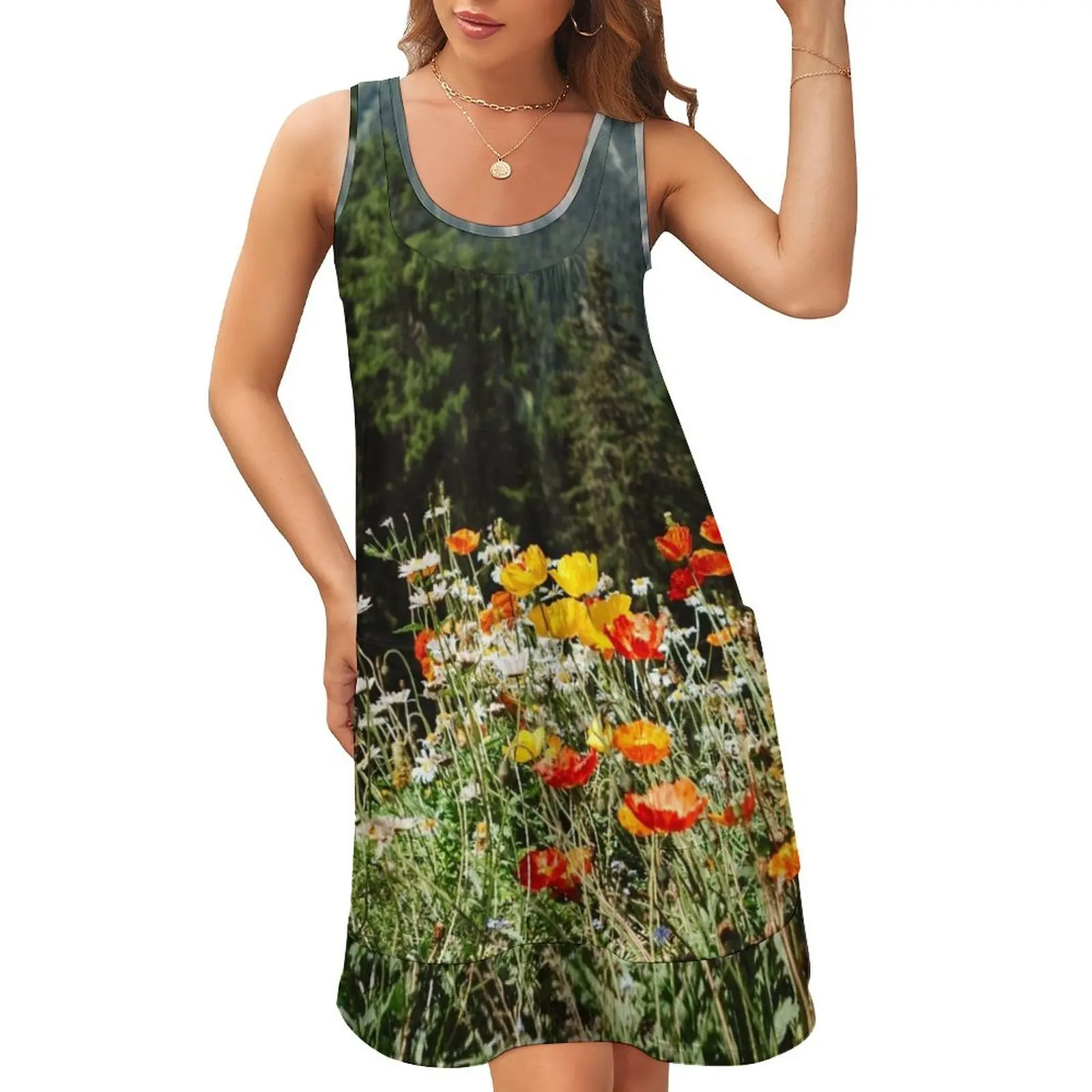 Mountain garden Sleeveless U-Neck Fake Two Piece Dress Dress woman ladies dresses for special occasions festival outfit women
Mountain garden Sleeveless U-Neck Fake Two Piece Dress Dress woman ladies dresses for special occasions festival outfit women