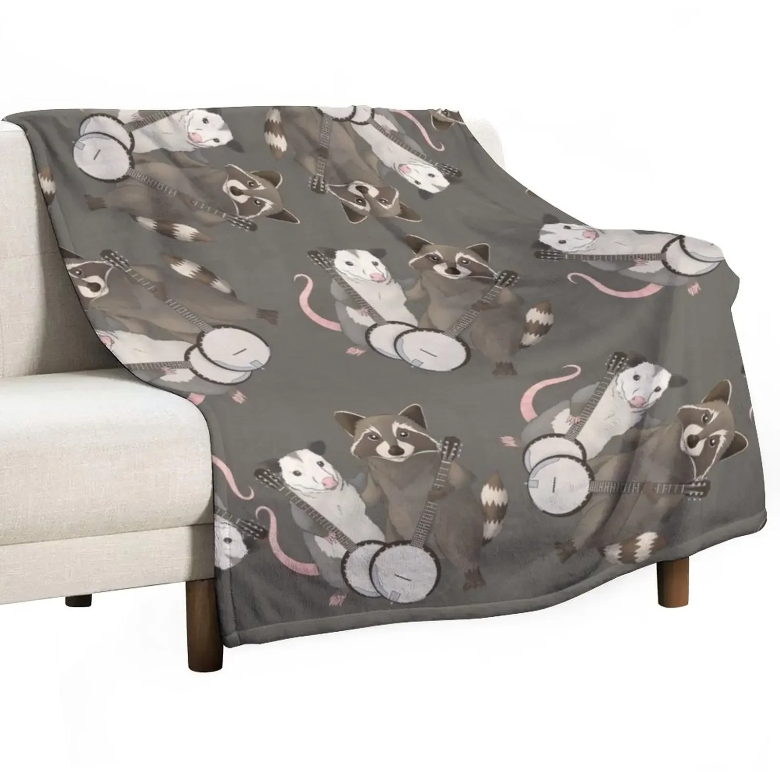 Opossum and Raccoon with banjos Throw Blanket For Decorative Sofa Flannel Fabric Fluffy Shaggy Blankets
Opossum and Raccoon with banjos Throw Blanket For Decorative Sofa Flannel Fabric Fluffy Shaggy Blankets