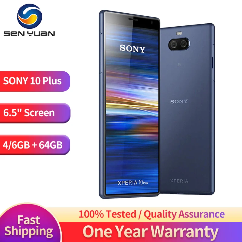 

Sony Xperia 10 Plus I3213 I4213 Original Unlocked 4G 64GB 4GB RAM Android 12MP 6.5" Octa-core Snapdragon Smartphone