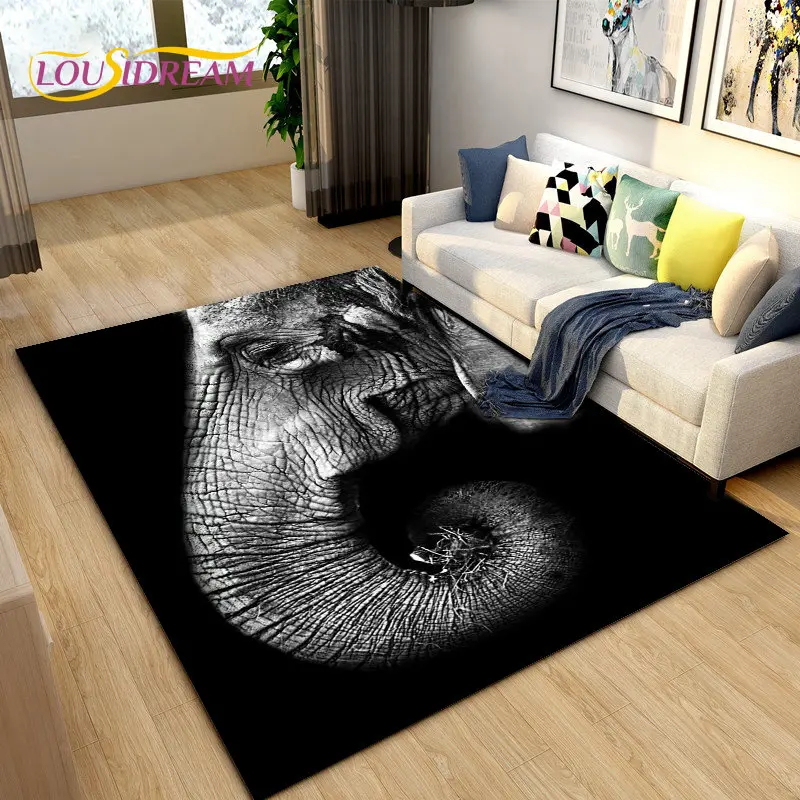 

Elephant Ganesha Series Area Rug Large,Carpet Rug for Living Room Bedroom Sofa Doormat Decoration,kids Play Non-slip Floor Mat